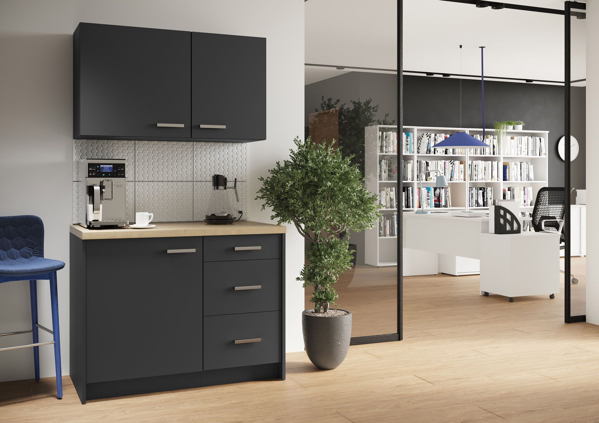 Office kitchen furniture. How to furnish an office kitchen solidly and efficiently?